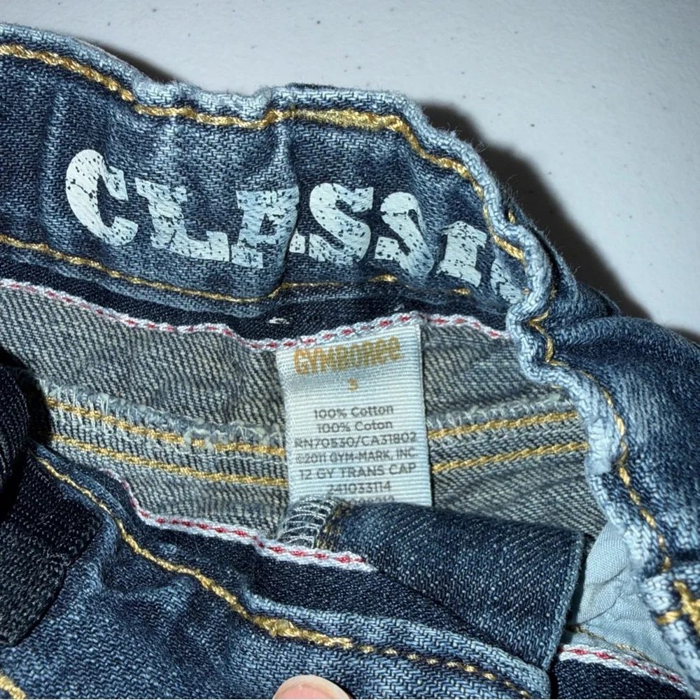 Gymboree Kids Boys‎ Sz 3 Adjustable Waist Stretch Elastic Straight Jeans Blue